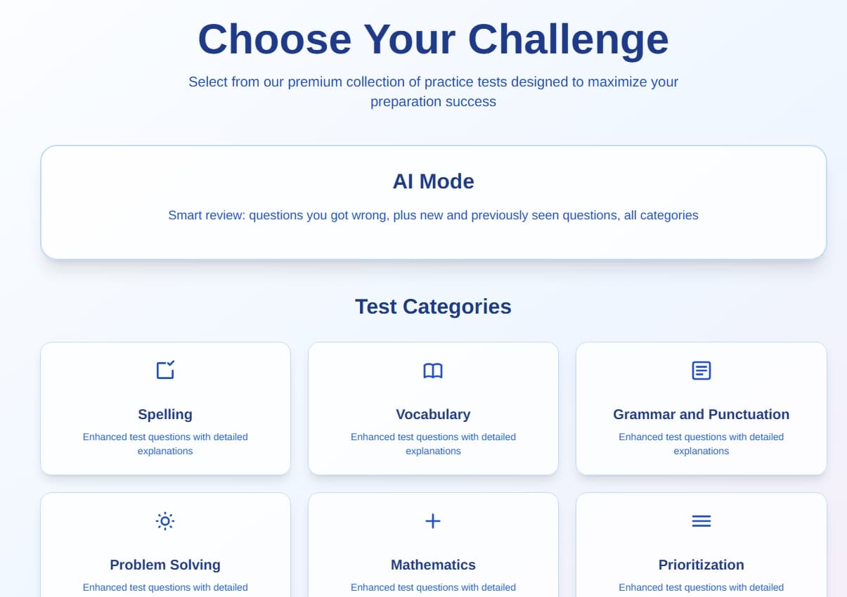 OACP Practice App Desktop Screenshot